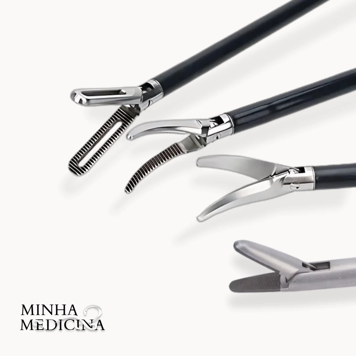 Conjunto de 4 instrumentais de videolaparoscopia Minha Medicina